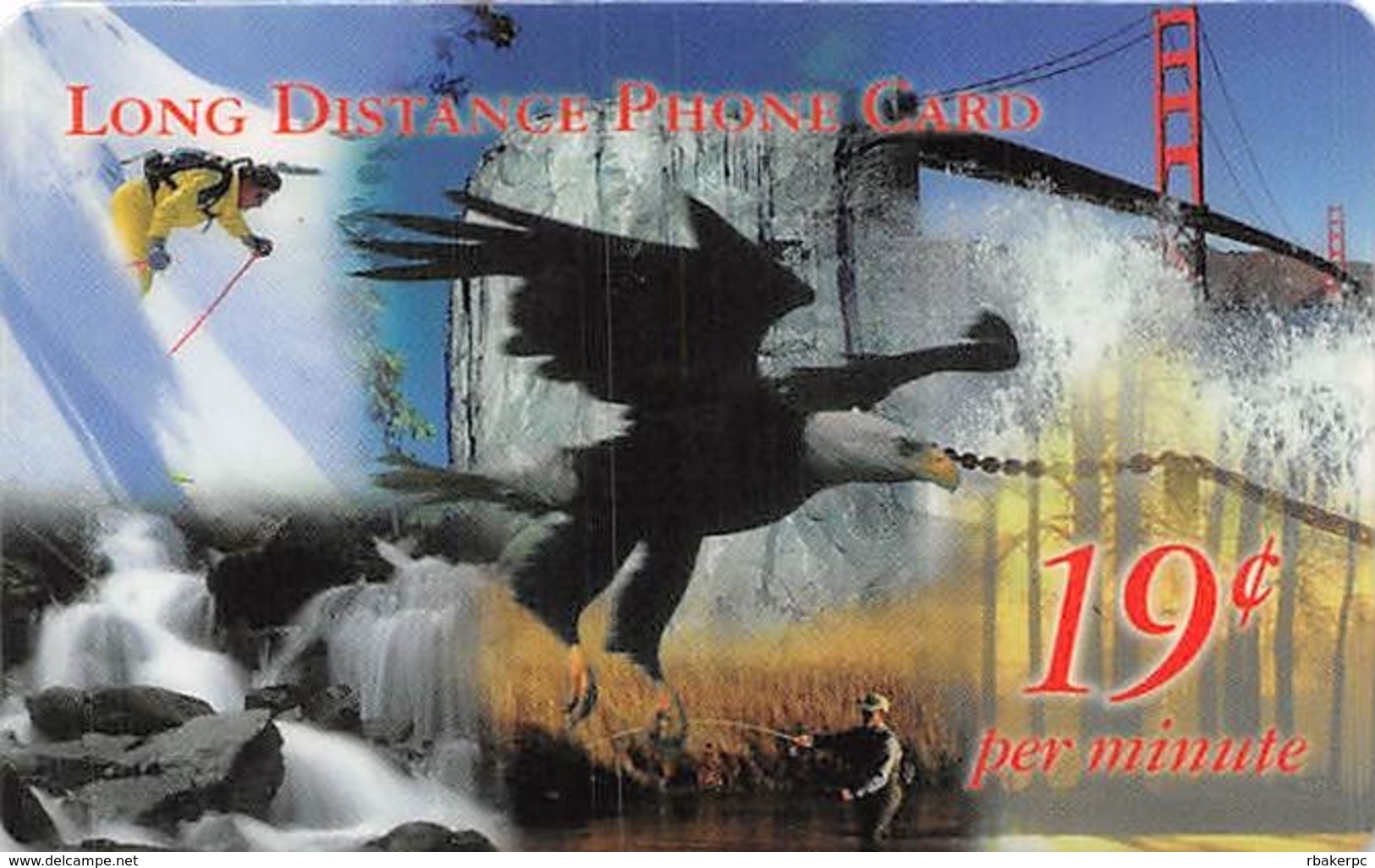 Long Distance Phone Card With Eagle Flying - New Media Telecommunication - Arenden & Roofvogels