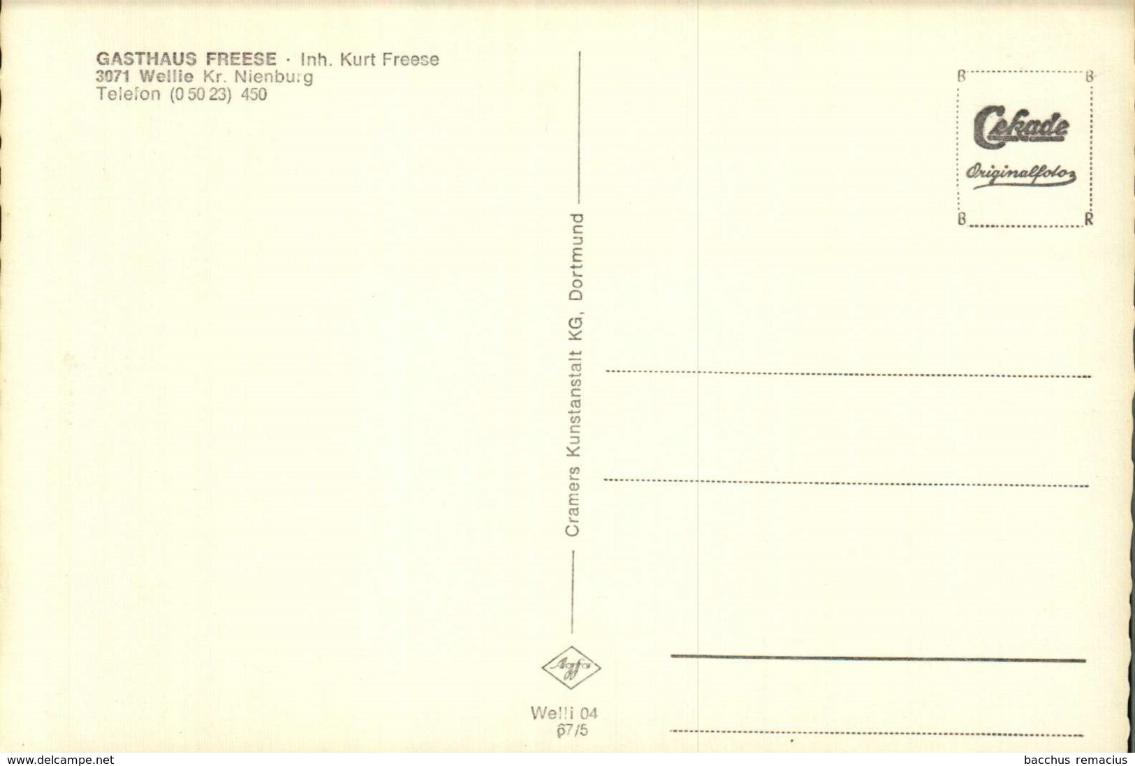 WELLIE KR.NIENBURG Gasthaus FREESE Inh.Kurt Freese - Nienburg