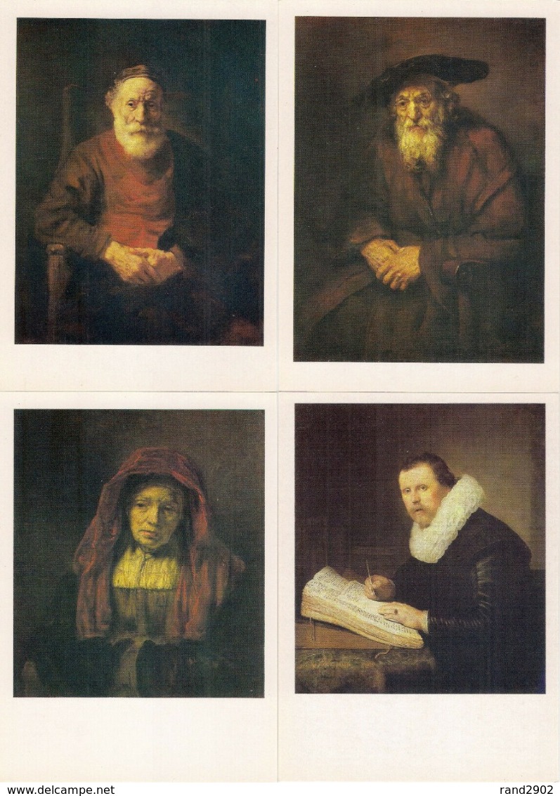 Rembrandt Harmenszoon Van Rijn Postcards Set 18 Pcs + Folder USSR Russian 1987 - 5 - 99 Karten