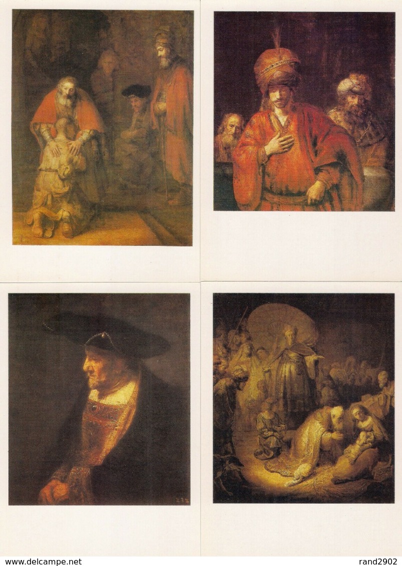 Rembrandt Harmenszoon Van Rijn Postcards Set 18 Pcs + Folder USSR Russian 1987 - 5 - 99 Karten