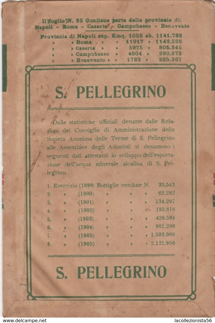 9503-CARTA D'ITALIA DEL TOURING CLUB ITALIANO-NAPOLI-1934 - Carte Geographique