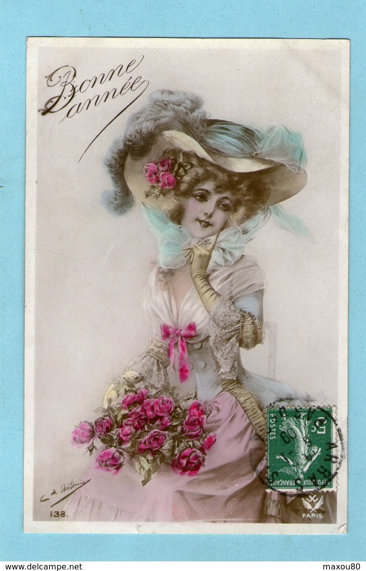 Jolie Jeune Fille - Magnifique Chapeau -1909 - (C.de Antonia) - - Femmes