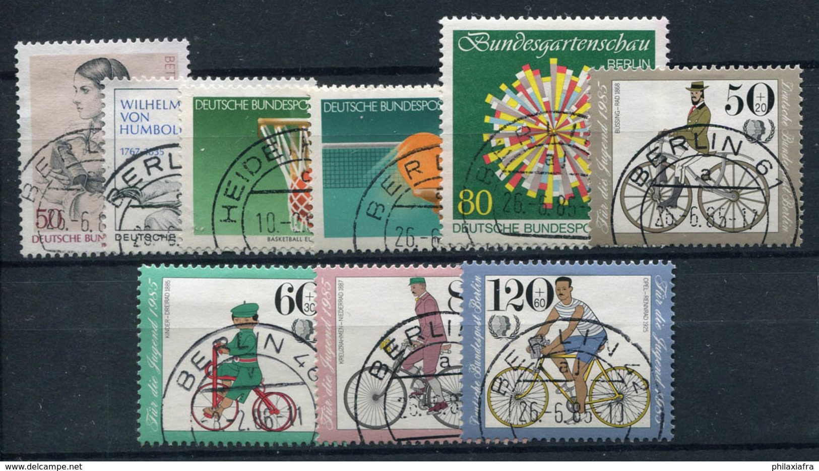 Allemagne 1985 Mi. 730-738 Oblitéré 100% Vélos, Sport - Oblitérés