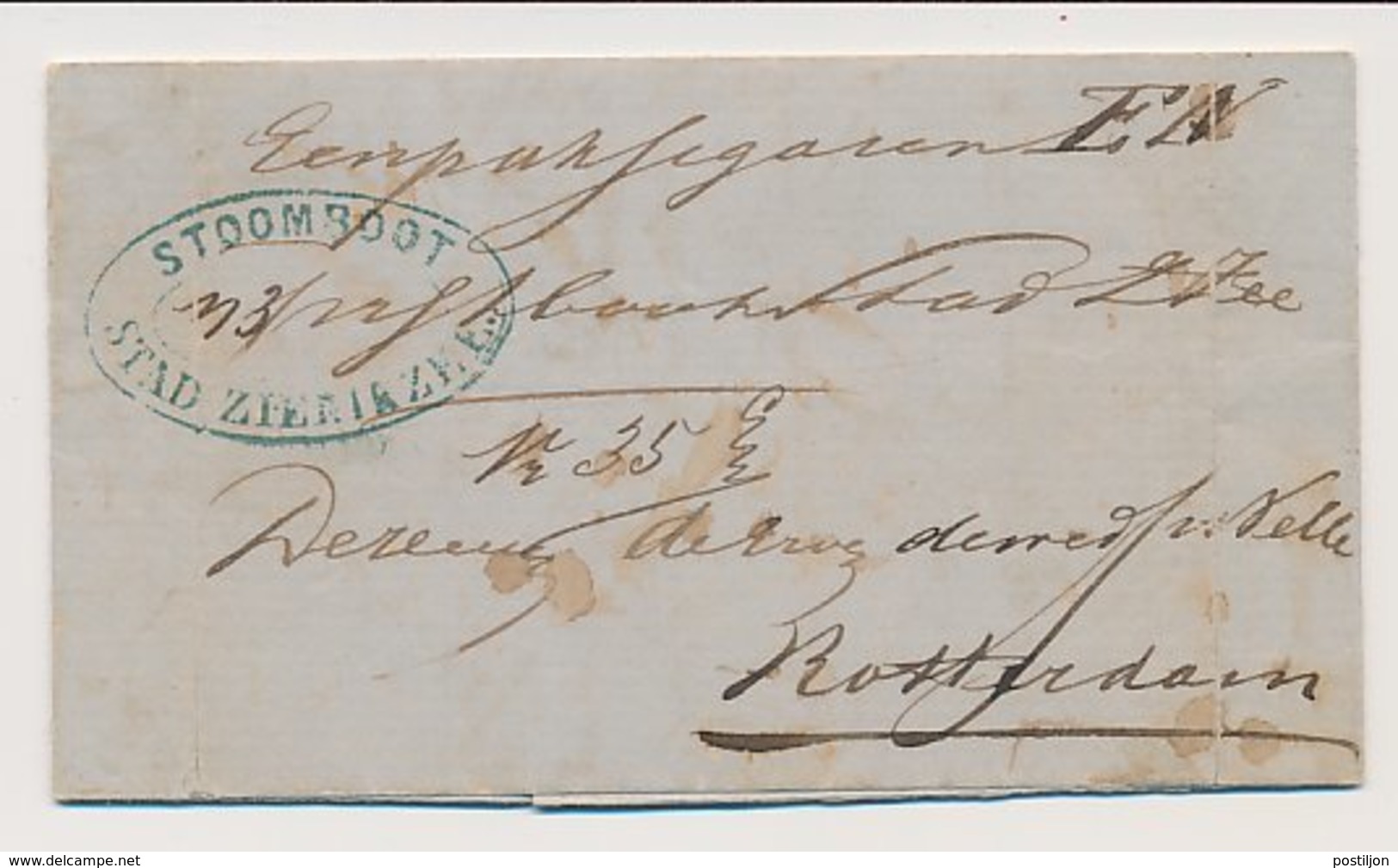 Zierikzee - Rotterdam 1860 - Stoomboot Stad Zierikzee - ...-1852 Precursori