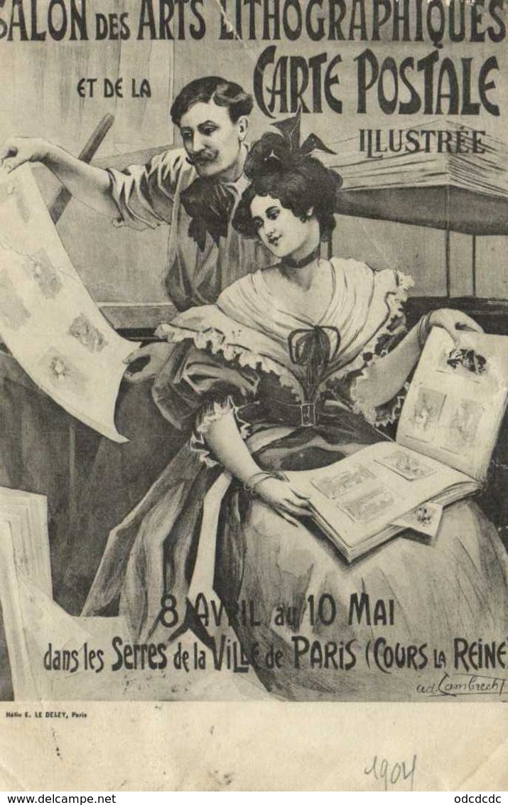 SALON  DES ARTS LITHOGRAPHIQUE Et De La CARTE POSTALE ILLUSTREE  8 Avril 10 Mai Dans Les Serres De La Ville De Paris - Malerei & Gemälde