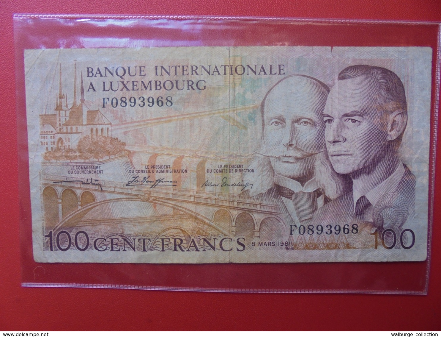 LUXEMBOURG 100 FRANCS 1981 CIRCULER (B.7) - Luxembourg