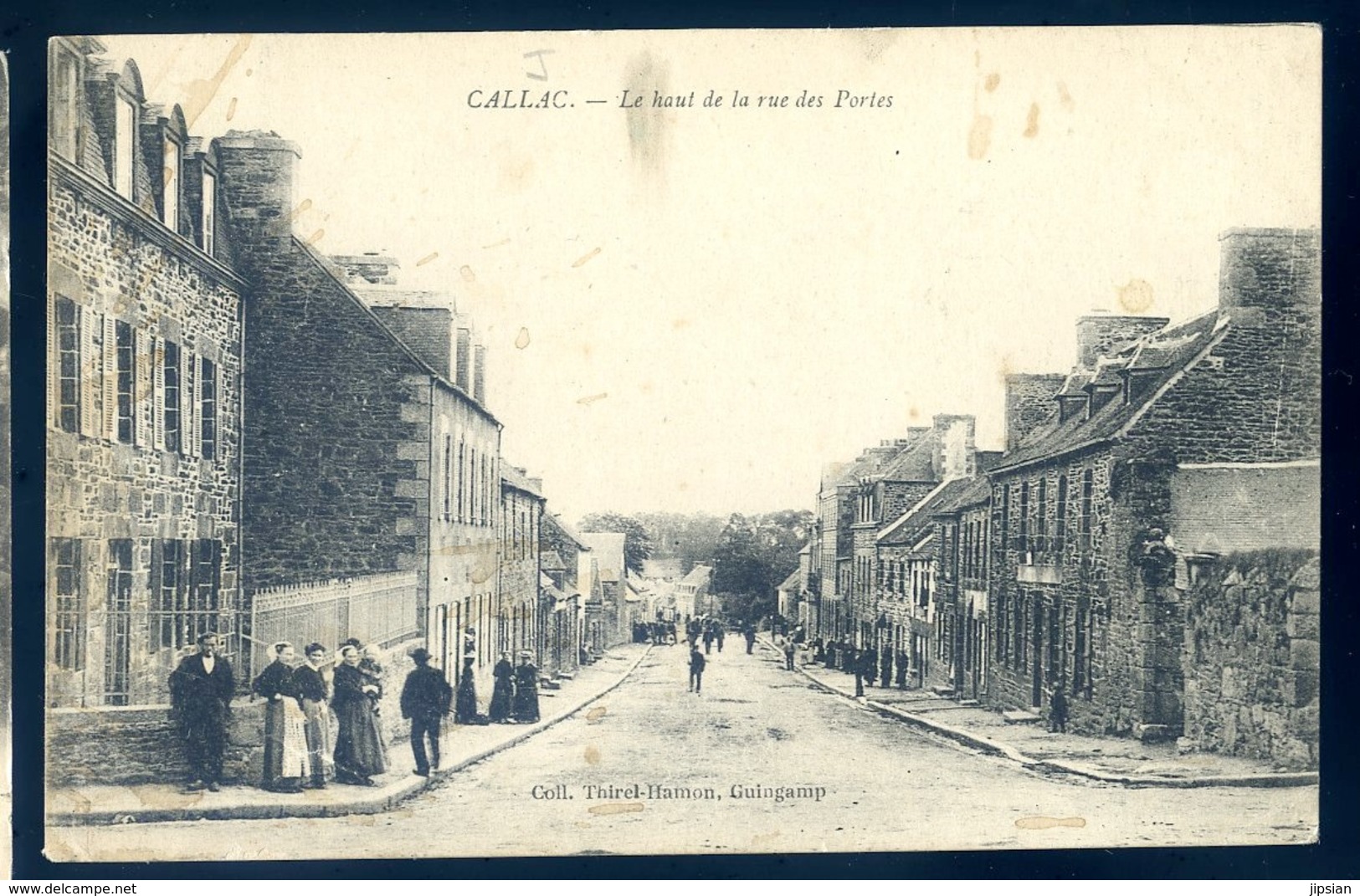 Cpa Du 22  Callac Le Haut De La Rue Des Portes   LZ105 - Callac