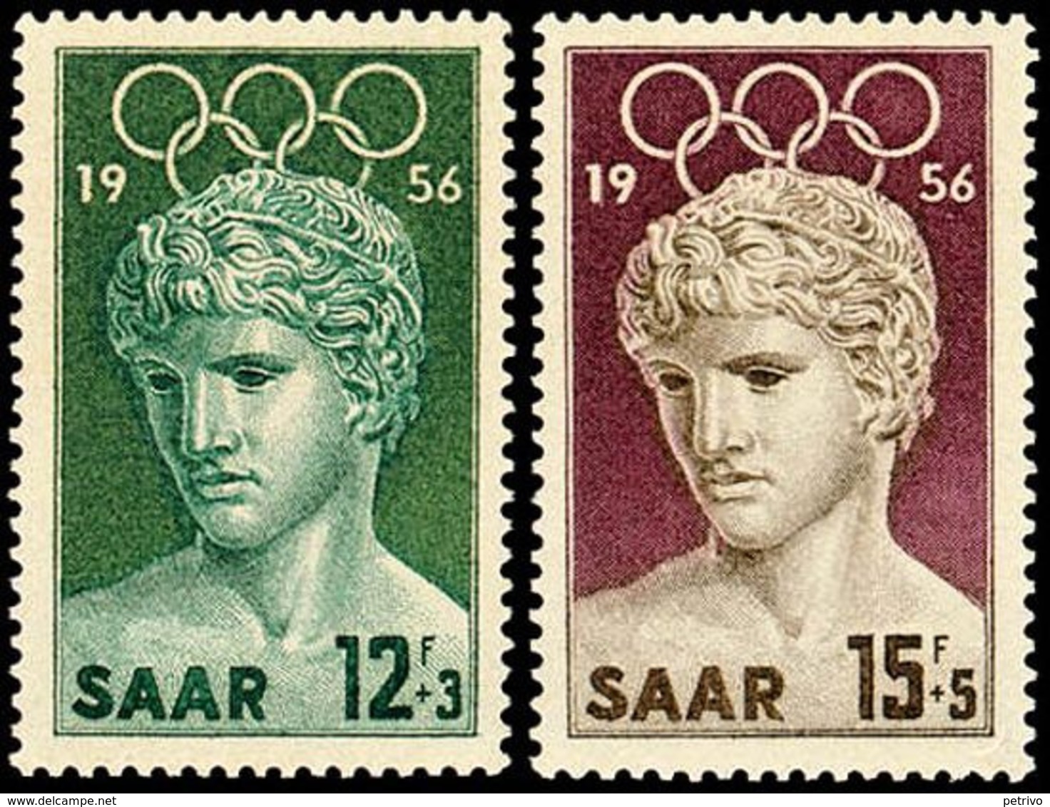 ** Saar - 1956 - Olympic Games 1956 - Mi. 371-2 - Summer 1956: Melbourne