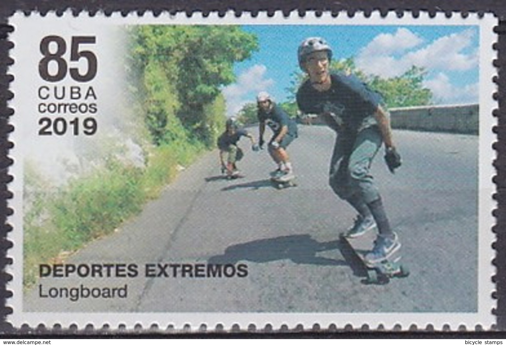 2019 CUBA  Longboard ** MNH Planche à Roulettes Skateboard   [ef26] - Skateboard