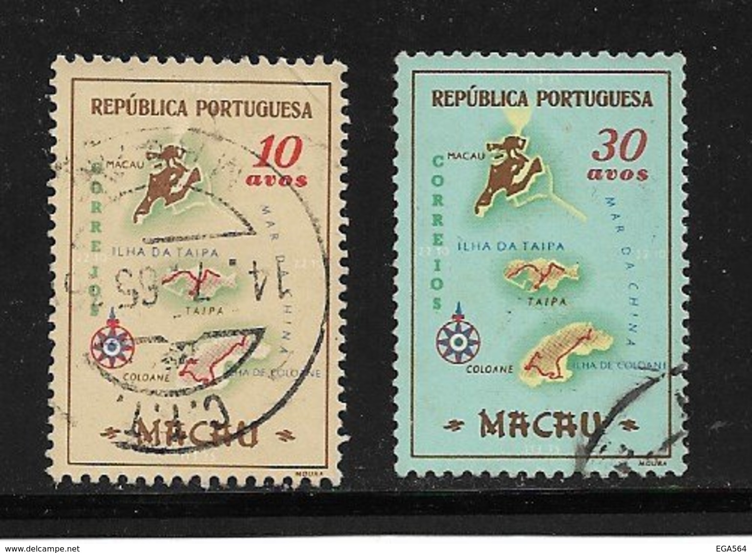 B 15 - MACAO 377/378 De 1956 Oblitérés ( Portugal ) - Gebruikt