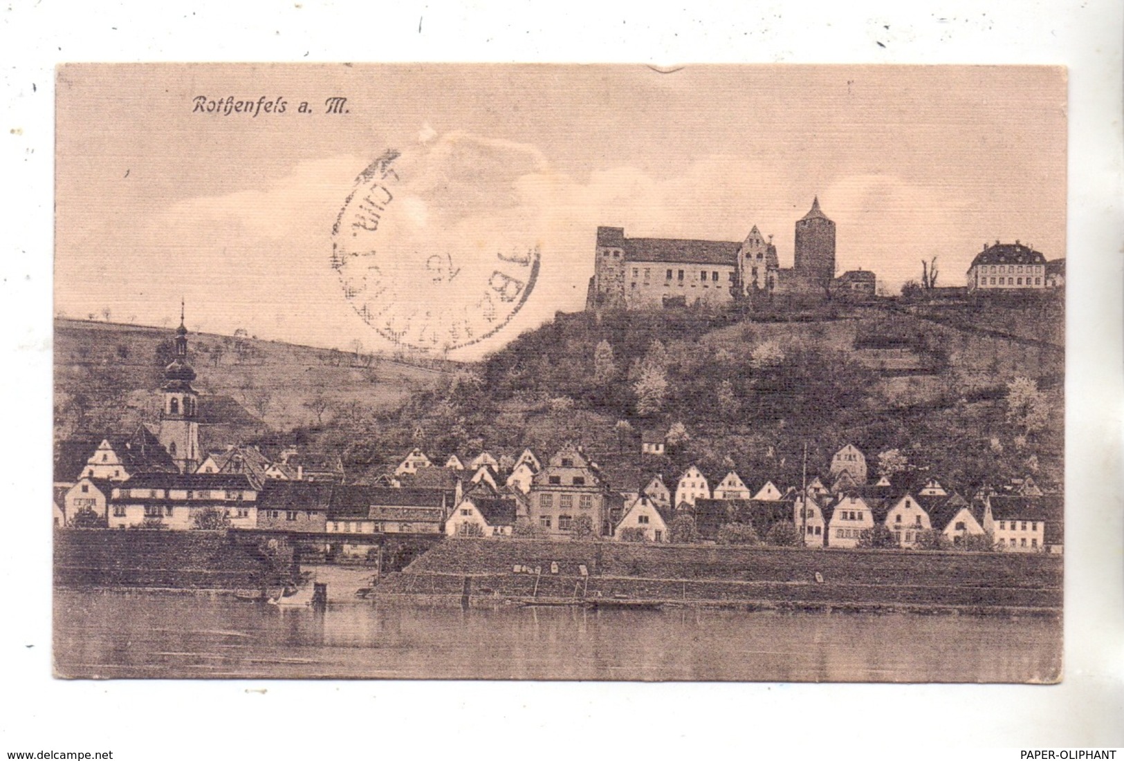 8774 ROTHENFELS, Gesamtansicht 1910, Bahnpost - Karlstadt