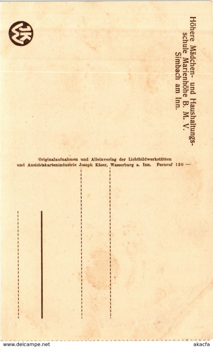 CPA AK Simbach Engl.Institut Marienhohe Haupteingang GERMANY (891873) - Simbach