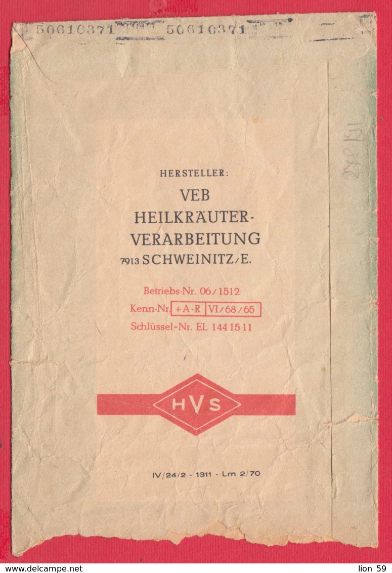 248191 / LINDENBLÜTEN - HVS - VEB HEILKRAUTER - VERARBEITUNG , Germany Deutschland Allemagne Germania - Advertising