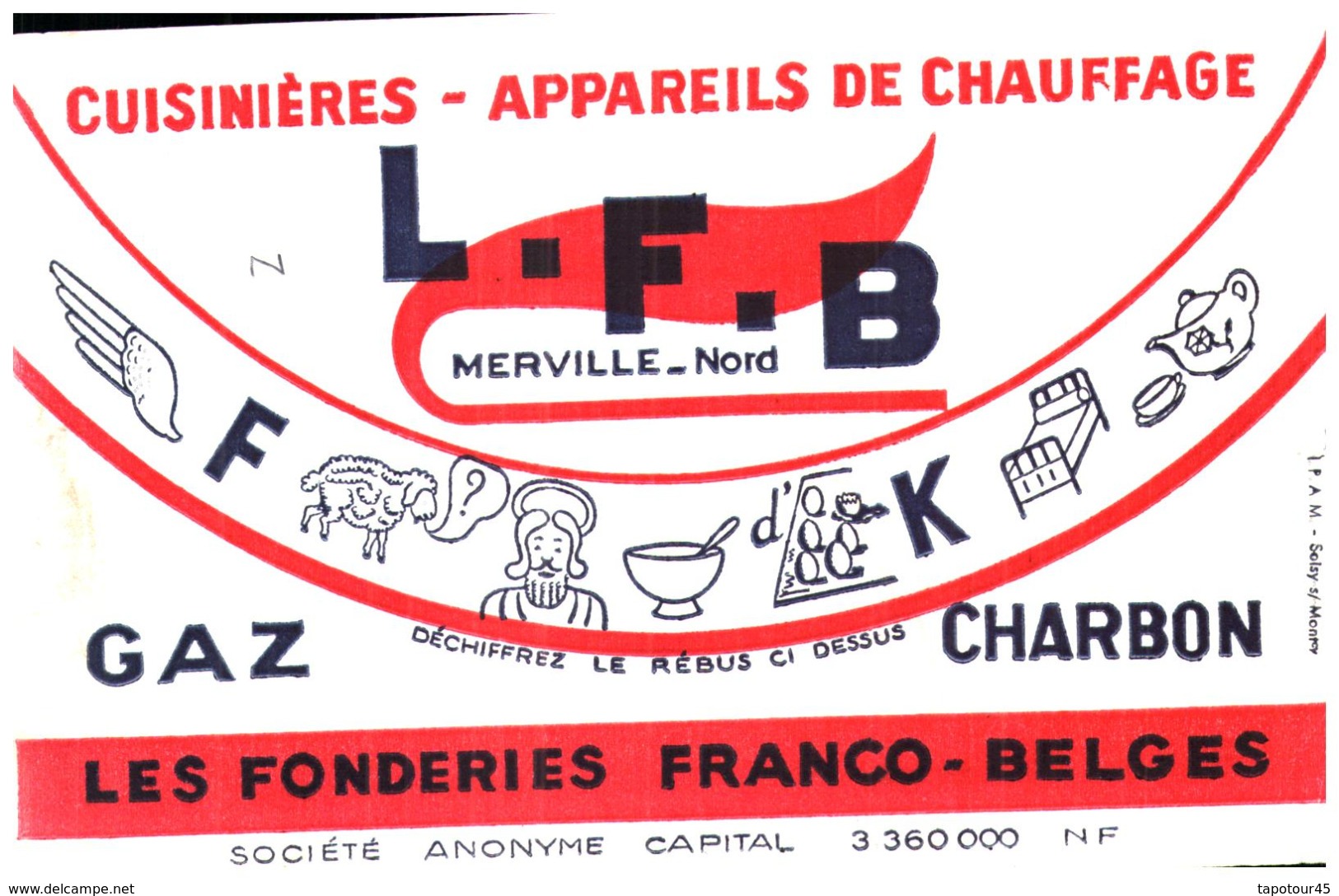 Cu L/Buvard Cuisinière "L.F.B" (Format 21 X 14) (N= 1) - C