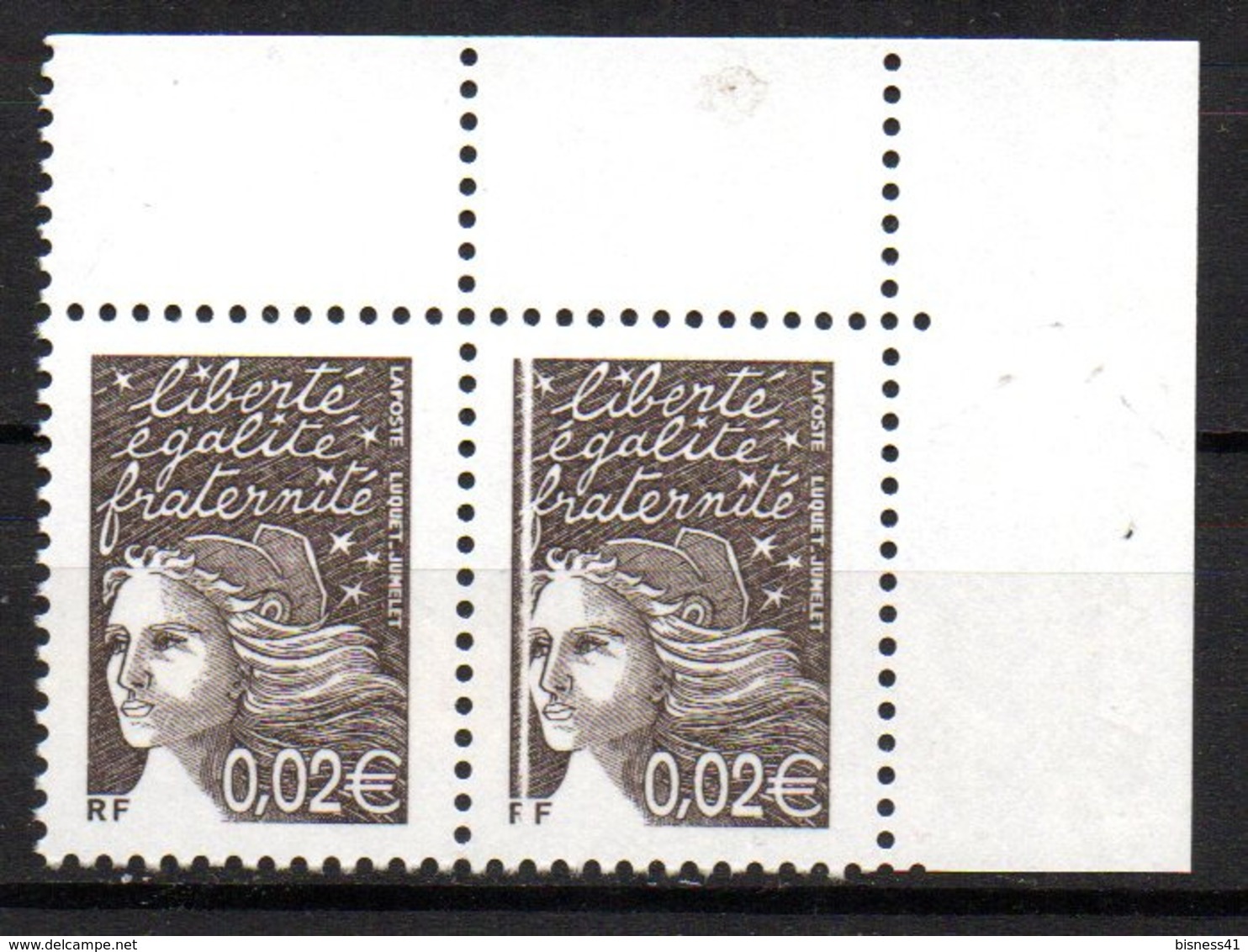 Col12 France Variété Marianne Luquet  N° 3444 / 3422  Trait Blanc Vertical  Neuf XX MNH Luxe - Unused Stamps
