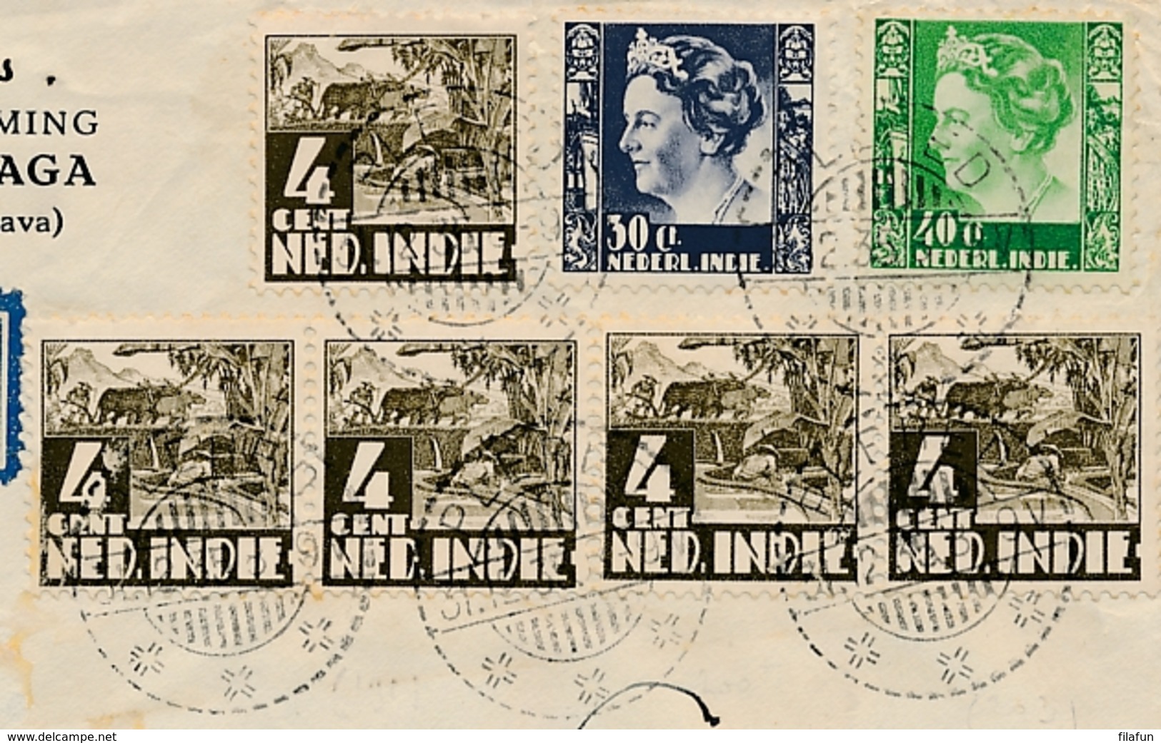 Nederlands Indië - 1935 - 90 Cent Frankering Op Business Cover Van LB PLERED Naar Oranjewoud / Nederland - Nederlands-Indië