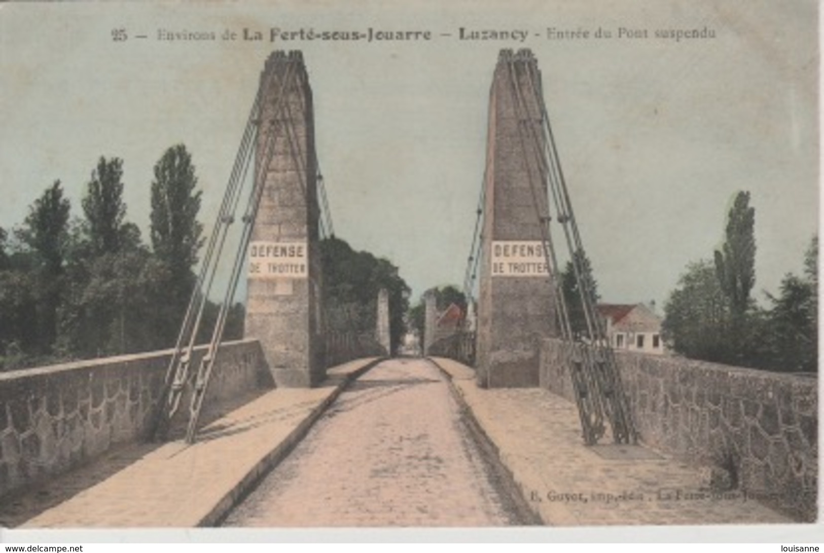 19 / 9 / 196. -  LA  FERTÉ  SOUS  JOUARRE  ( 77 ). LUZANCY   - Entrée Du Pont Suspendu - La Ferte Sous Jouarre