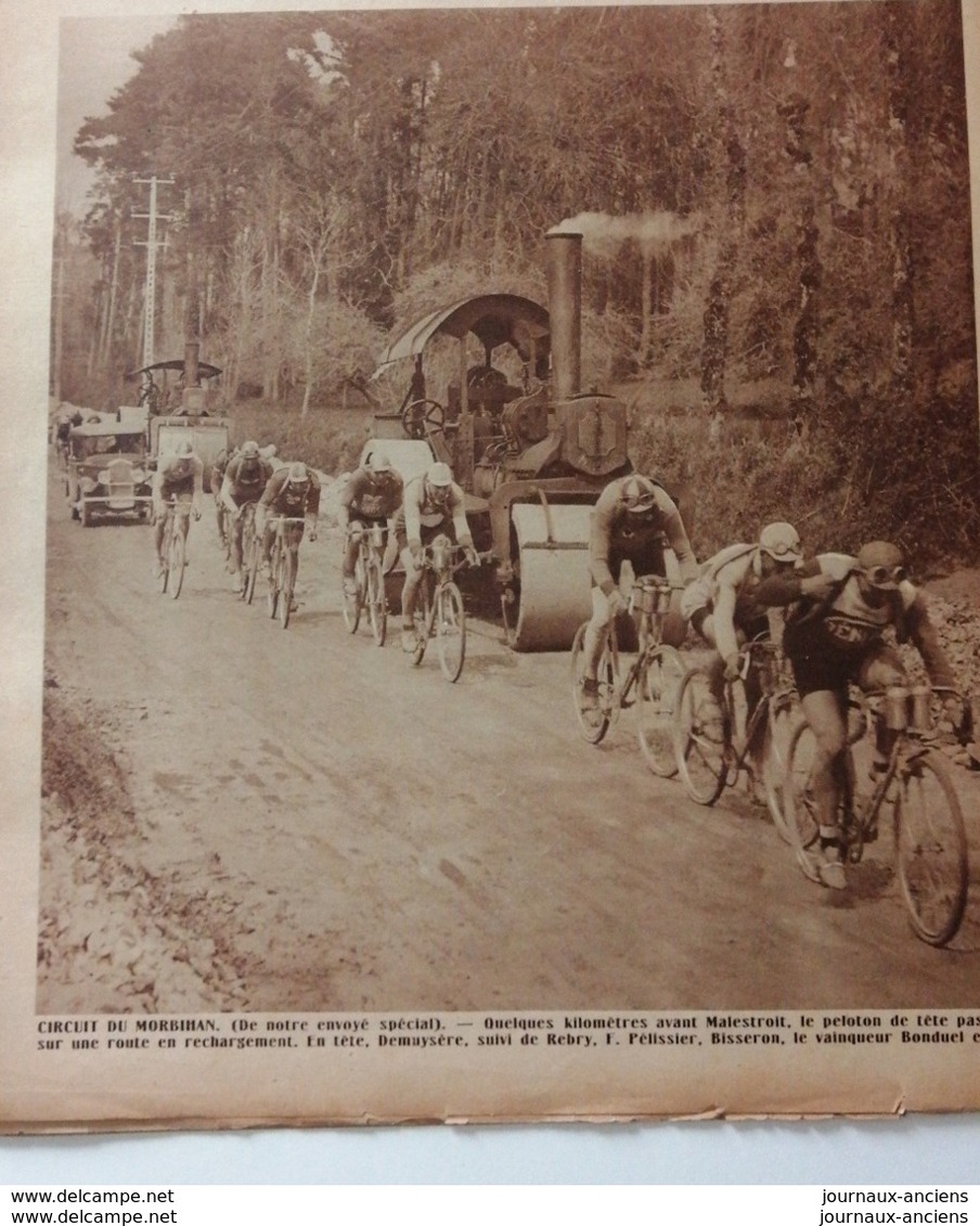 1931 CYCLISME - CIRCUIT DU MORBIHAN - MALESTROIT - BAUD - Autres & Non Classés