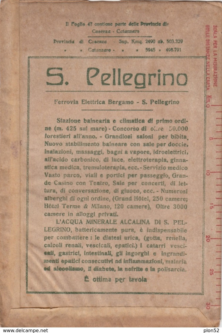 12656-T.C.I-COSENZA-SCALA 1:250.000-1938 - Carte Geographique