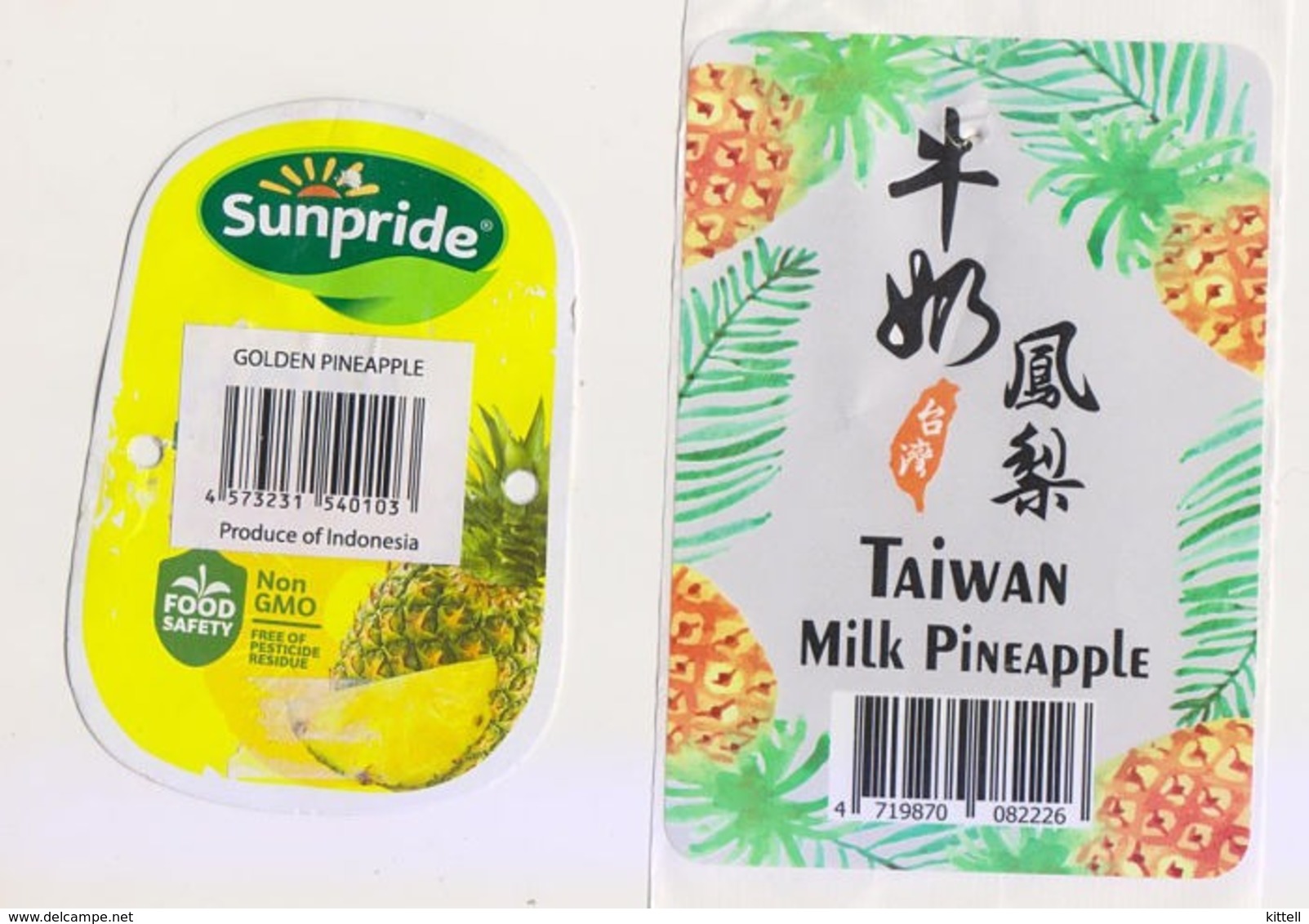 Fruit Label Pineapple Taiwan Indonesia - Fruits & Vegetables