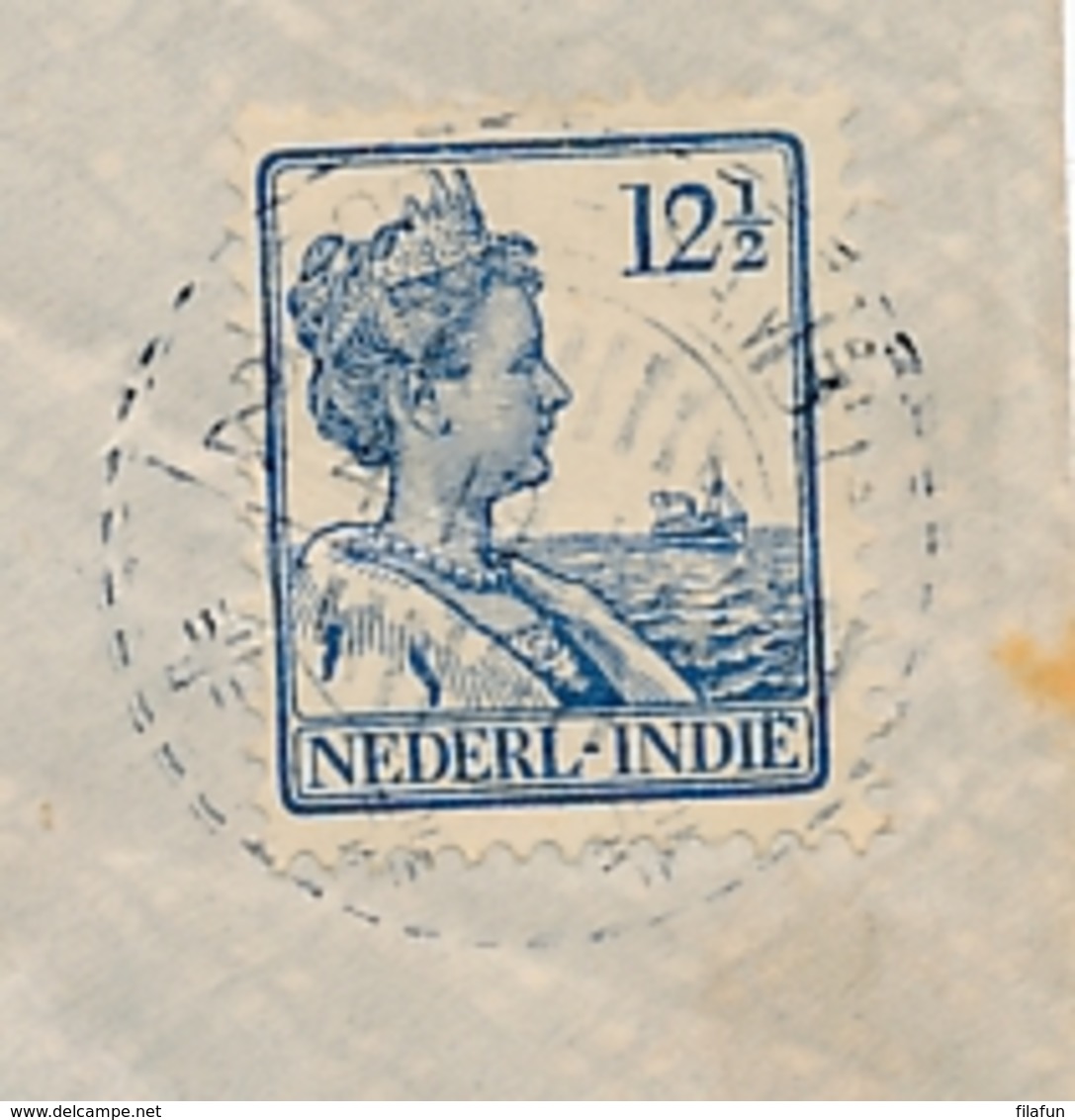 Nederlands Indië - 1919 - 12,5 Cent Wilhelmina Met Scheepje Op Cover Van LB POELOE SAMBOE Naar Den Helder / Nederland - Nederlands-Indië