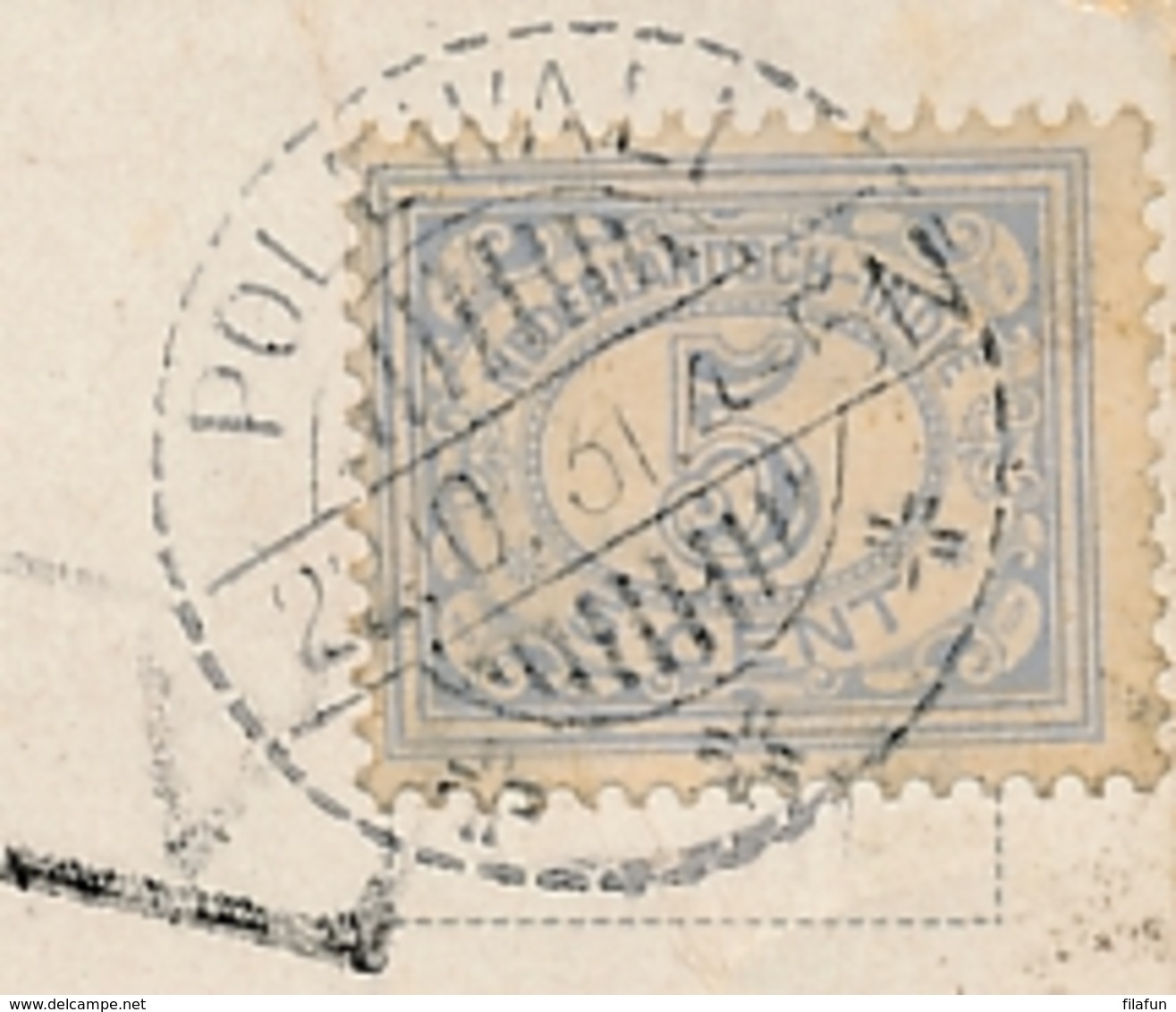 Nederlands Indië - 1931 - 5 Cent Cijfer Op (Surinaamse) Ansicht Van LB POLEWALI Naar Makasser - Nederlands-Indië