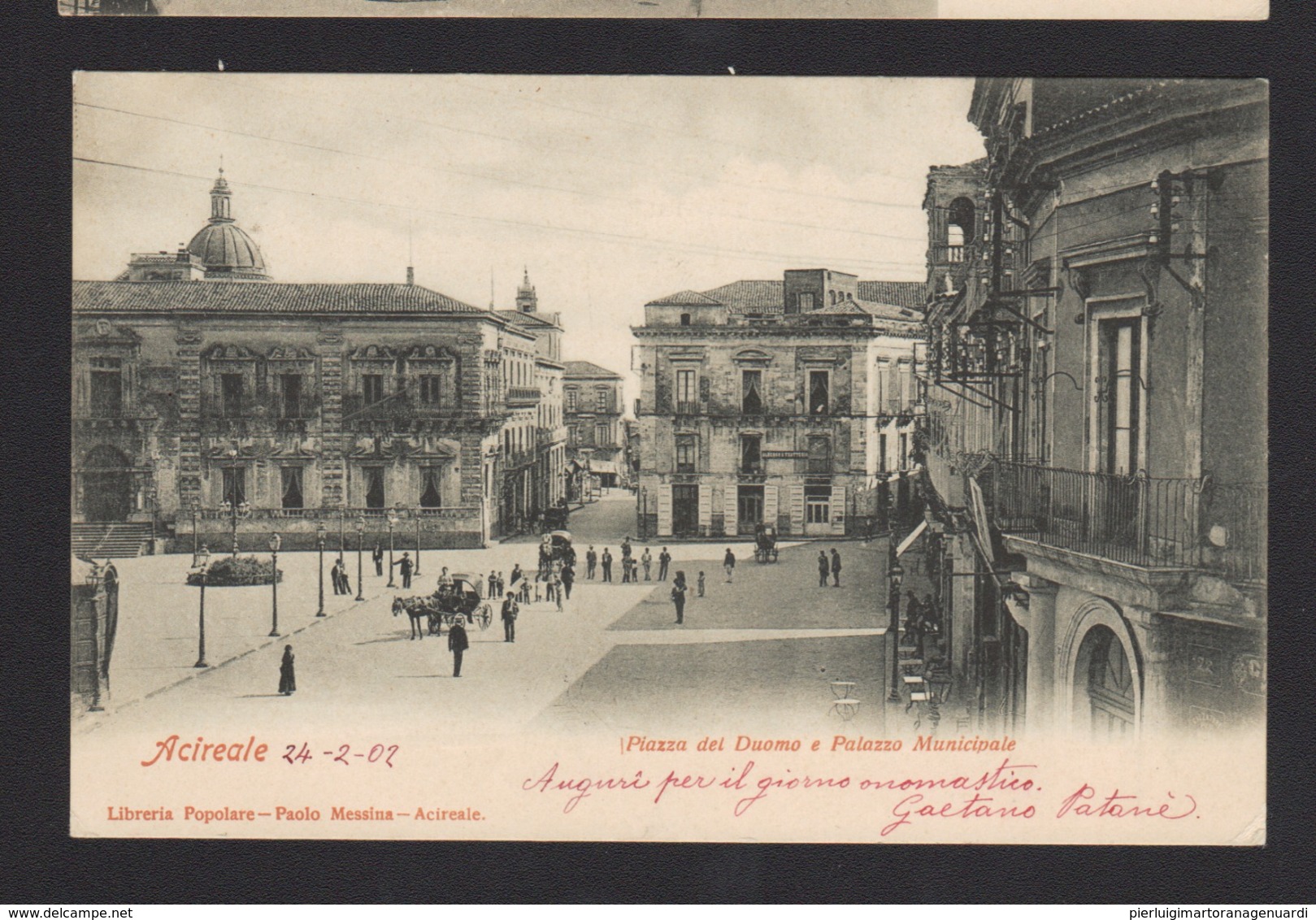 16508 Acireale - Piazza Del Duomo E Palazzo Municipale F - Acireale