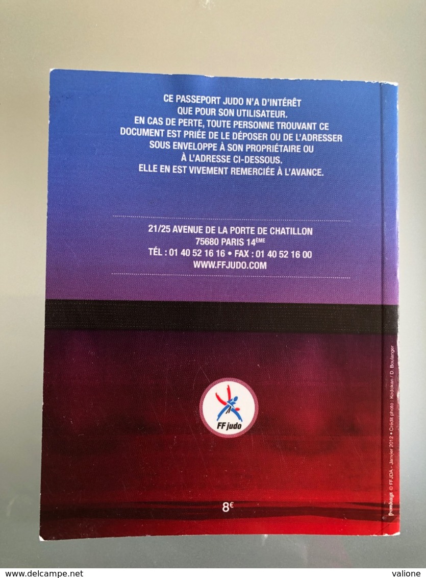 Petit Carnet Passeport De Judo Vierge (neuf) FFJ DA - Martial Arts