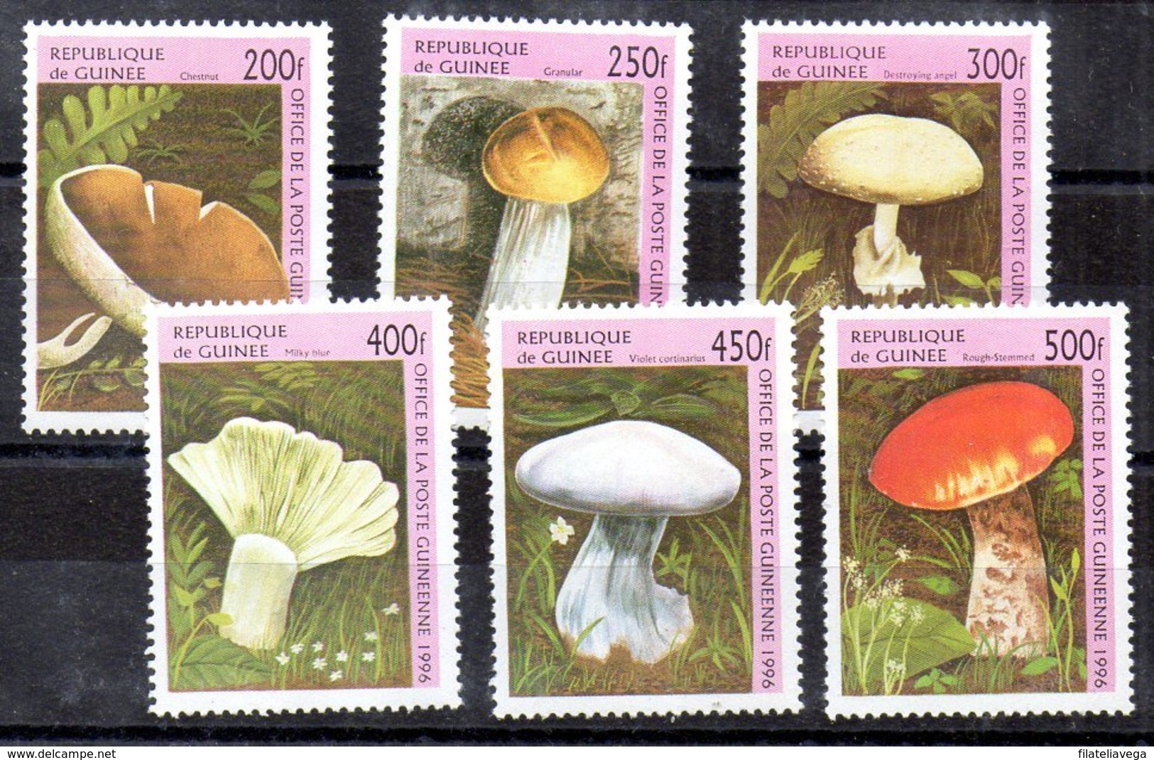 República De Guinea Serie Nº Yvert 1093/98 ** SETAS (MUSHROOMS) - República De Guinea (1958-...)