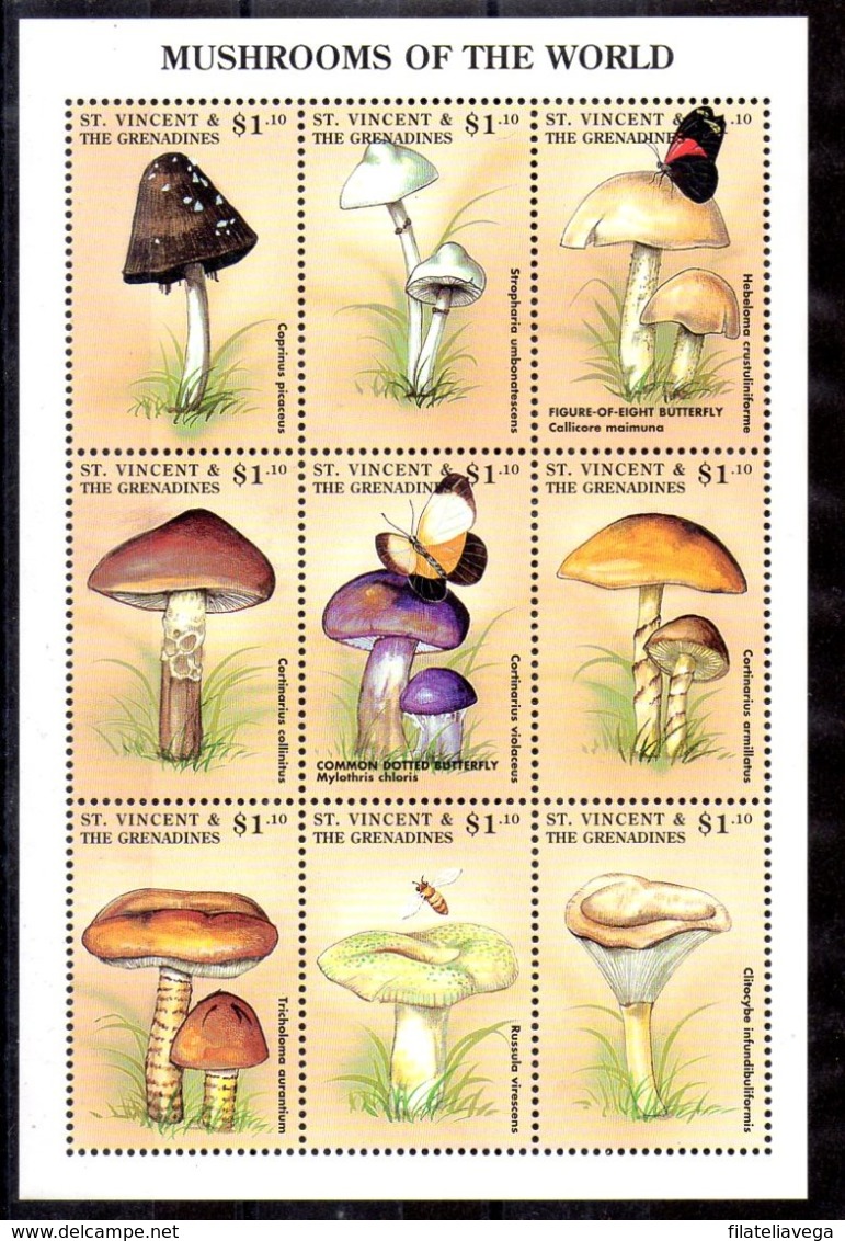 San Vicente Y Granadinas Serie Nº Yvert 3466/74 ** SETAS (MUSHROOMS) - St.Vincent (...-1979)