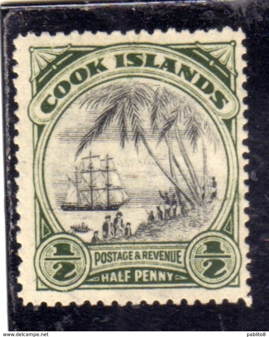 COOK ISLANDS ISOLE 1932 LANDING OF CAPTAIN COOK HALF PENNY 1/2p MNH - Cook