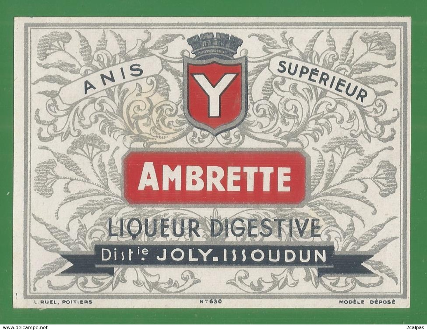 Liqueur Digestive - Anis Supérieur - Ambrette  - Distilerie Joly Issoudun - 36 - Indre - Andere & Zonder Classificatie