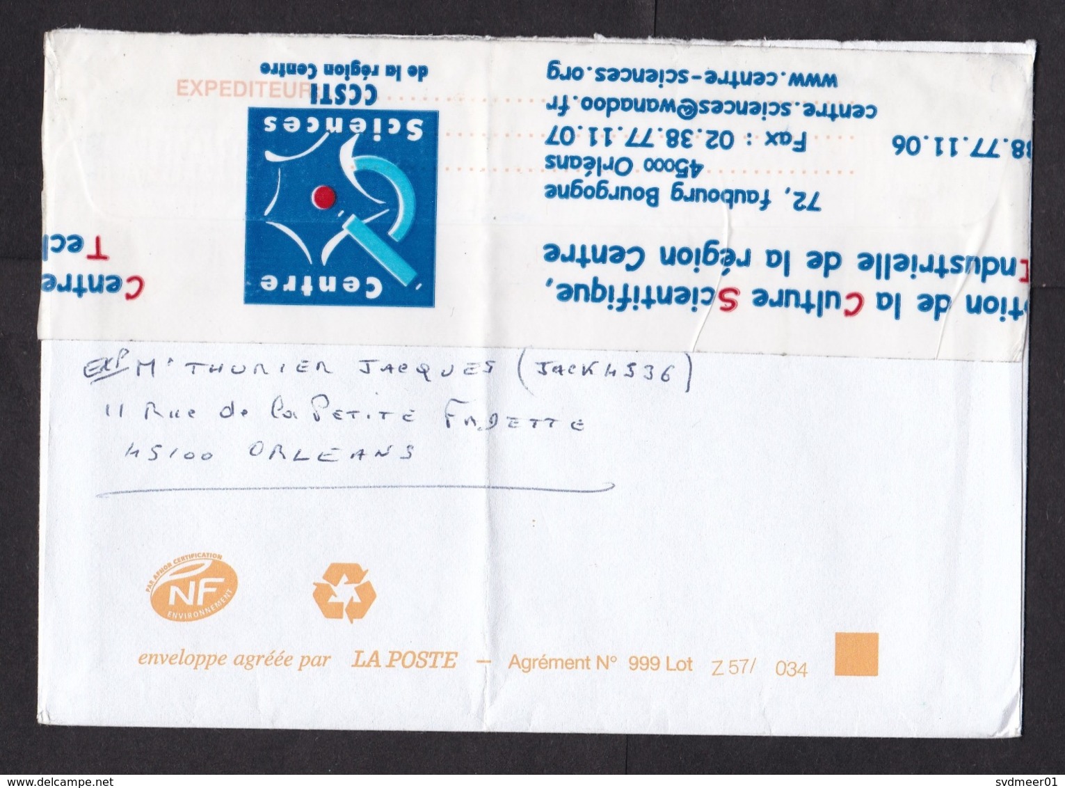 France: Cover, 2010s, 2 Stamps, Returned, Retour Label, Addressee Unknown (minor Damage, See Scan) - Brieven En Documenten