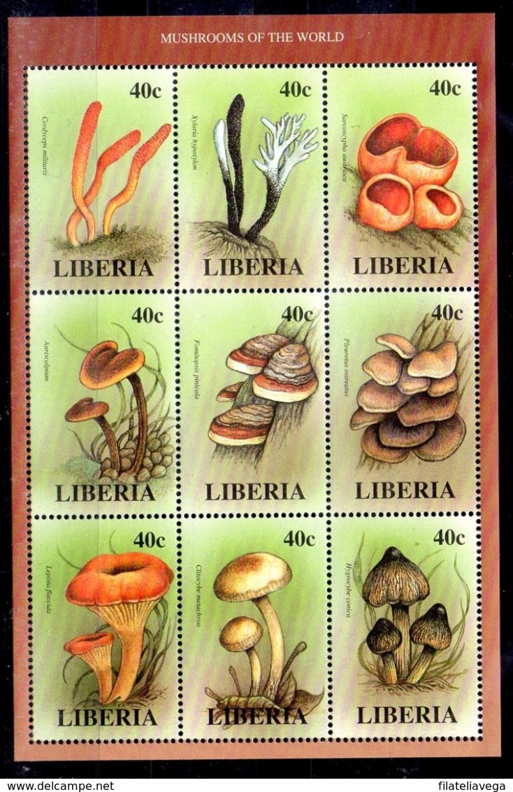 Liberia Serie Nº Yvert 1724/32 ** SETAS (MUSHROOMS) - Pilze