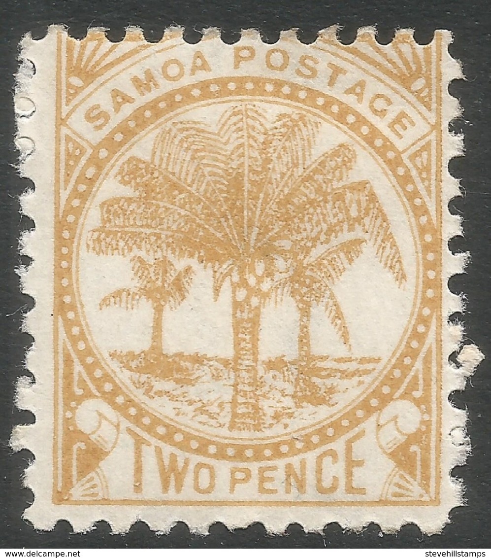 Samoa. 1886-1900 Palm Trees. 2d MH P11 SG 59c - Samoa