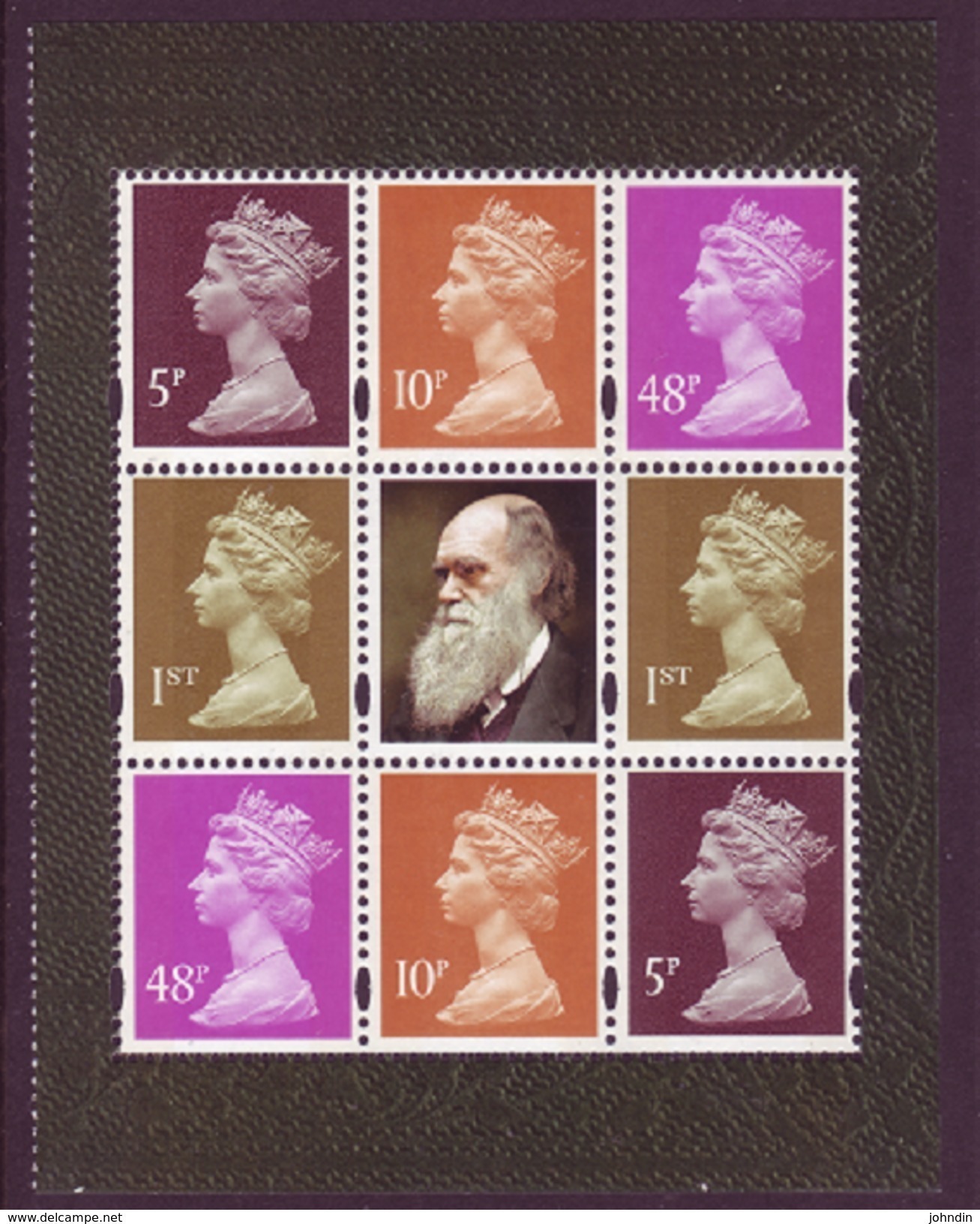 GB 2009 Machin Stamps Block From Charles Darwin Booklet Pane SG Y1762L UM/ MNH - Machin-Ausgaben