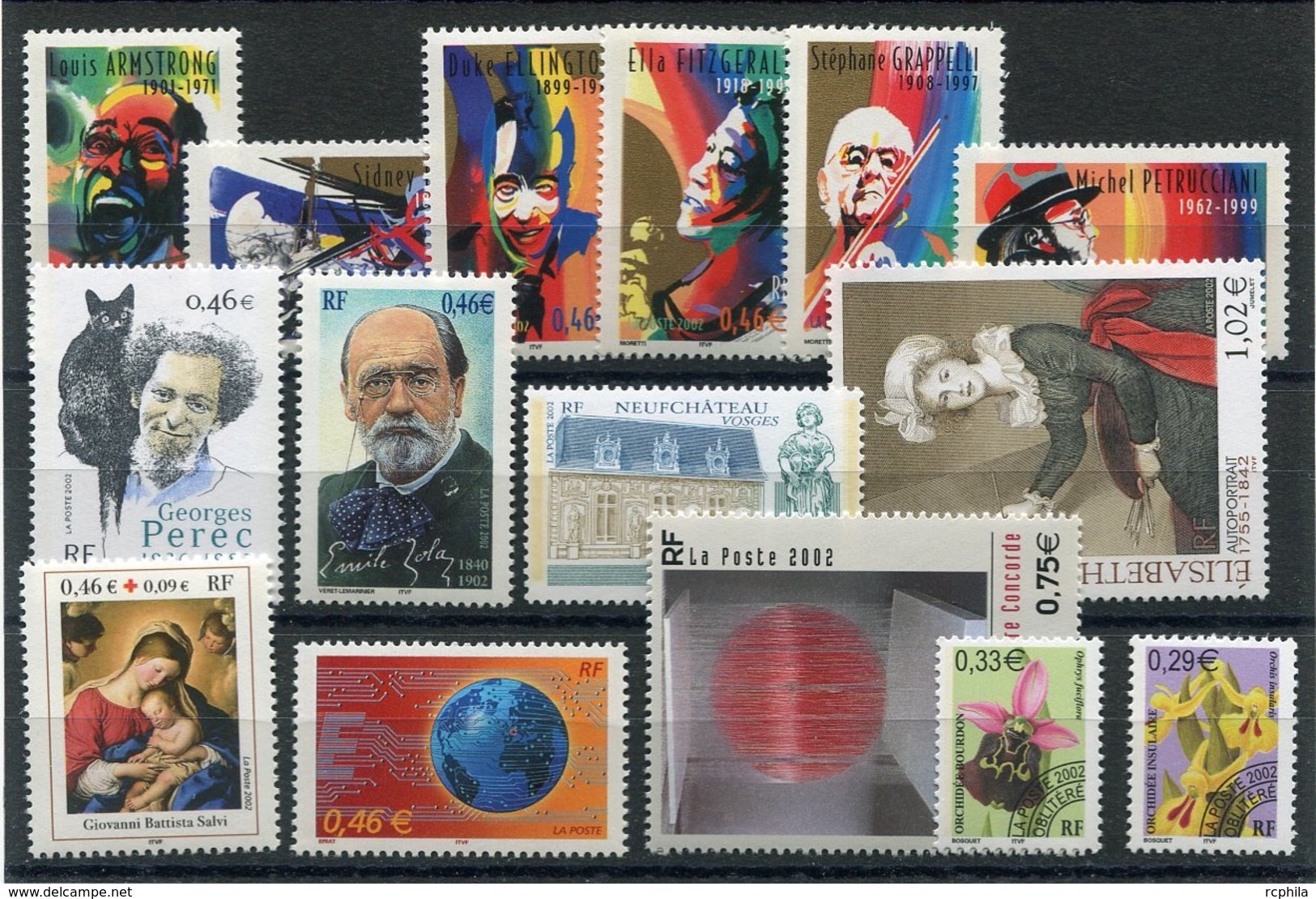 RC 13579 FRANCE 2002 LOT DE TIMBRES A LA FACIALE NEUFS ** - Neufs