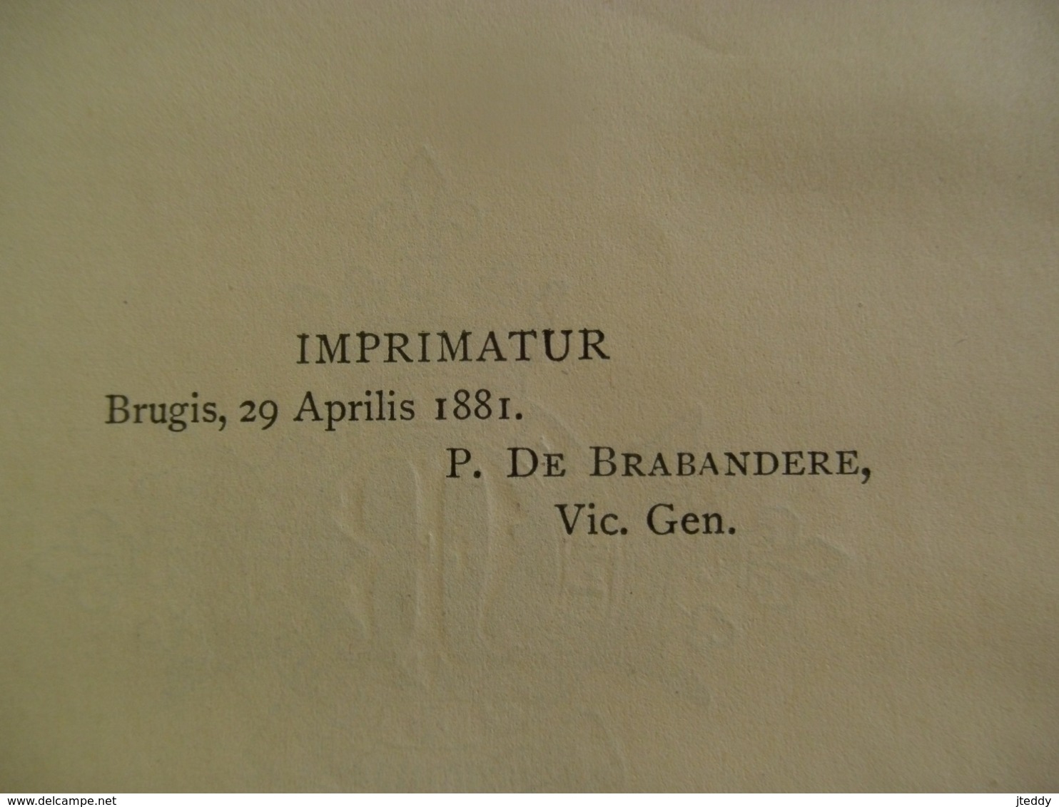 Oud Boek Gezangen Voor  Congregatien Ook Voor Scholen Dienstig  Door P . BUSSCHAERT . R . K . Pr .   BRUGGE 1881 - Oud