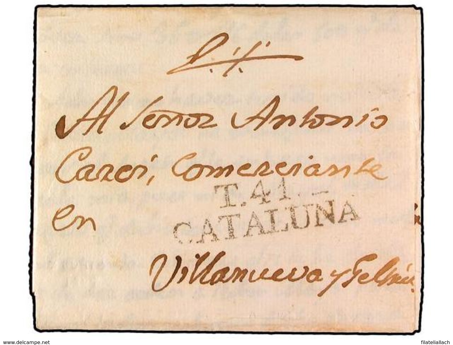 SPAIN: PREPHILATELIC MARKS  DP05 CATALUÑA - ...-1850 Prephilately