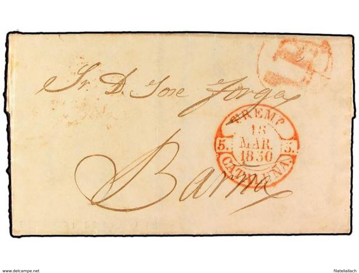 SPAIN: PREPHILATELIC MARKS  DP05 CATALUÑA - ...-1850 Prefilatelia