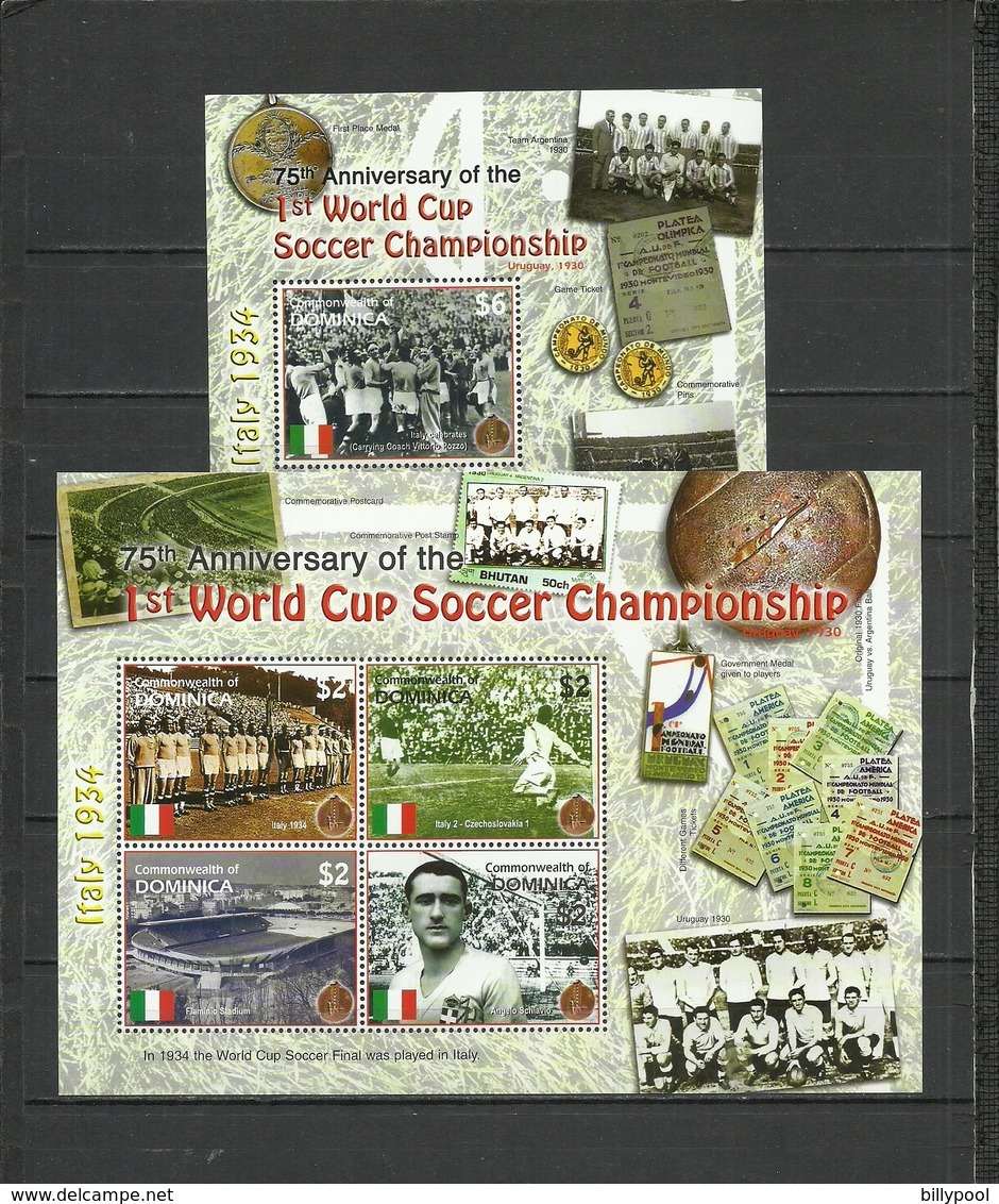 DOMINICA  2005   Soccer Football  75 Years Of First World Cup Sheetlet+SS - Otros & Sin Clasificación