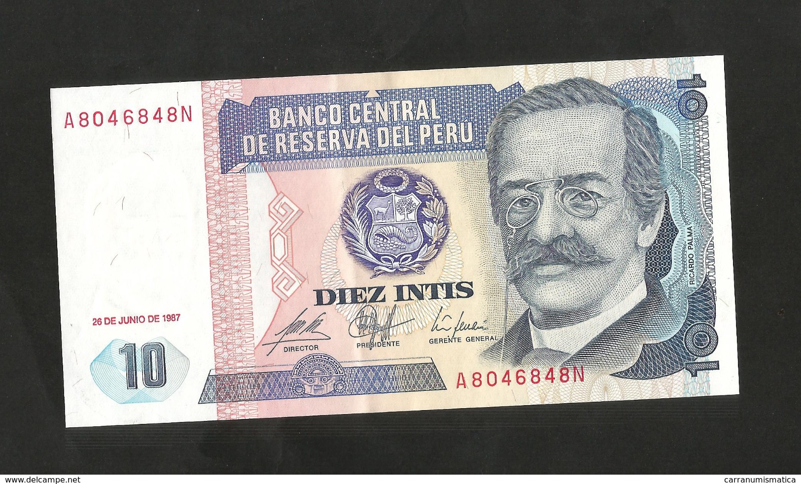 PERU' - BANCO CENTRAL De RESERVA Del PERU' - 10 INTIS (1987) - Peru