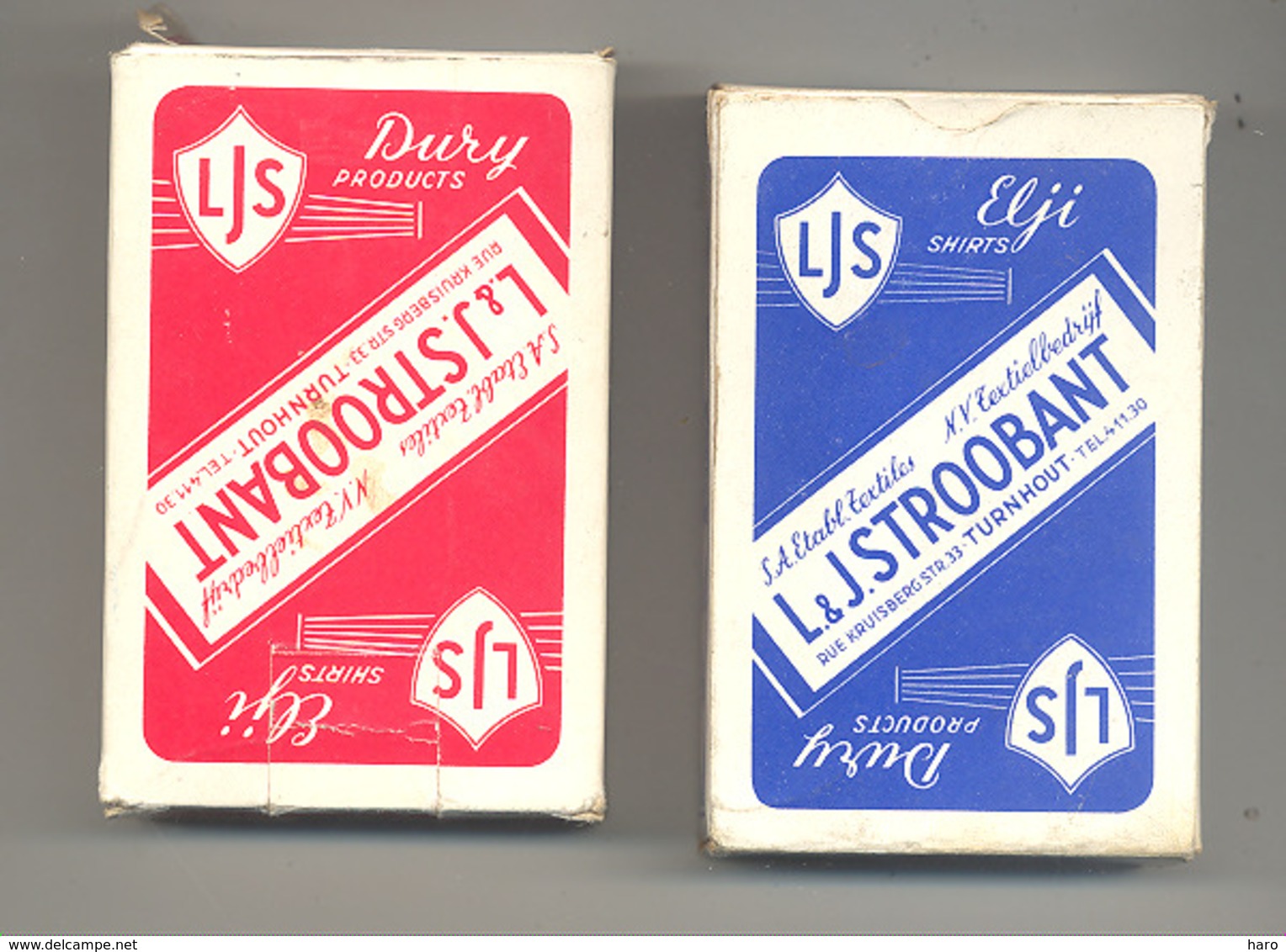 Lot De Jeux De Cartes - Cartes à Jouer - Publicité L. & J. STROOBANT - Textielbedrijf TURNHOUT - Whist Et Canasta (SL) - 54 Cards