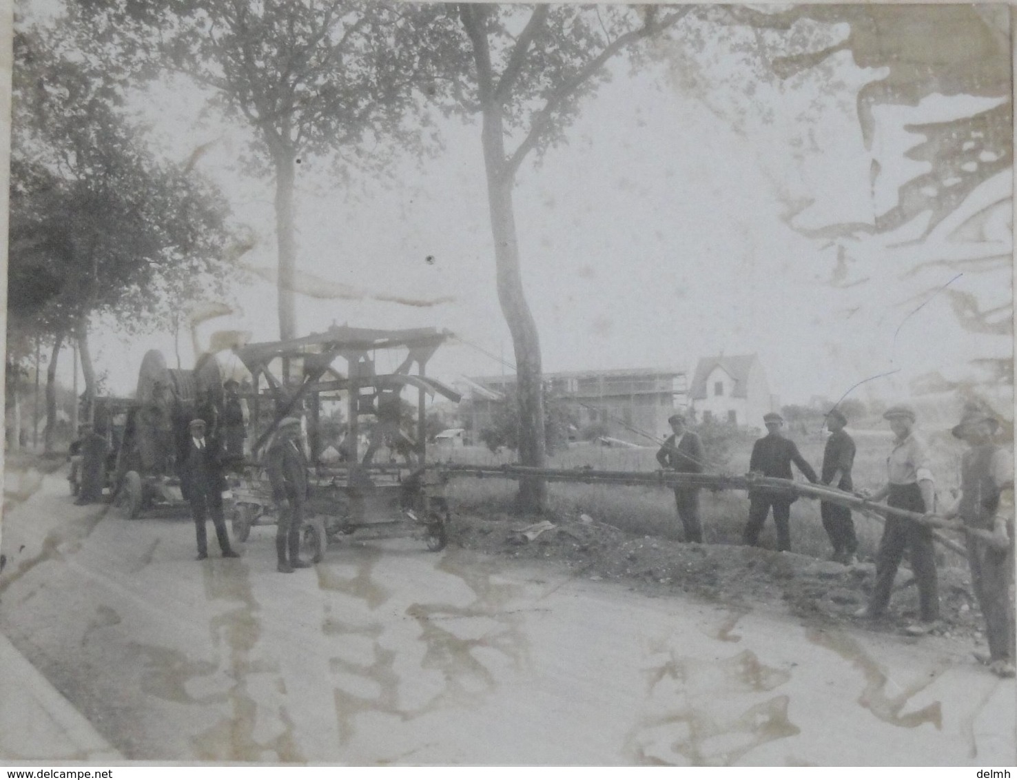 Photo Originale Gunther Sainte MARIE Aux Mines 1929 Installation De La Ligne Téléphonique Cable Tranchée - Sainte-Marie-aux-Mines