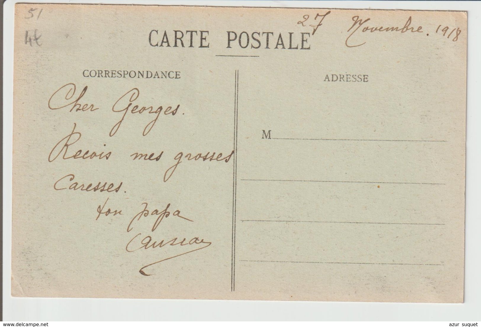 FRANCE / CPA  DE SOMSOIS / LES HOTELS DU PAYS / 1918 - Autres & Non Classés