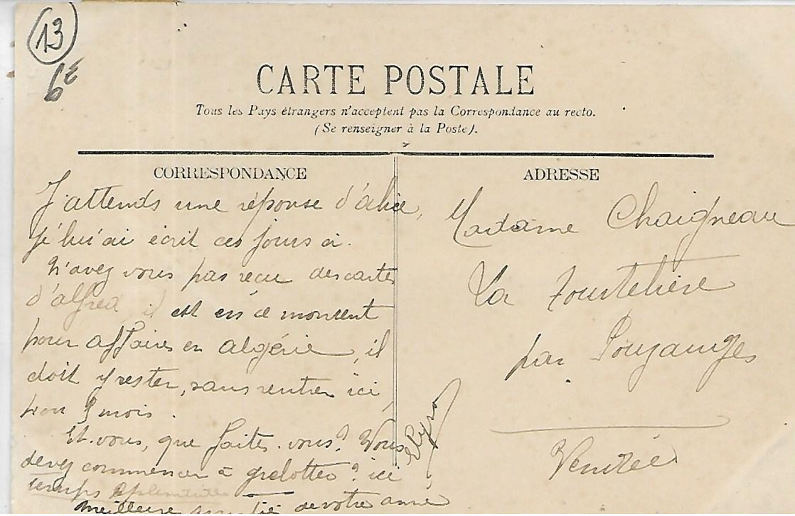 13, Bouches-du-Rhône, VERNEGUES, Tremblement De Terre Du 11 Juin 1909 - Ce Qui Reste De L'Eglise, Scan Recto Verso - Altri & Non Classificati