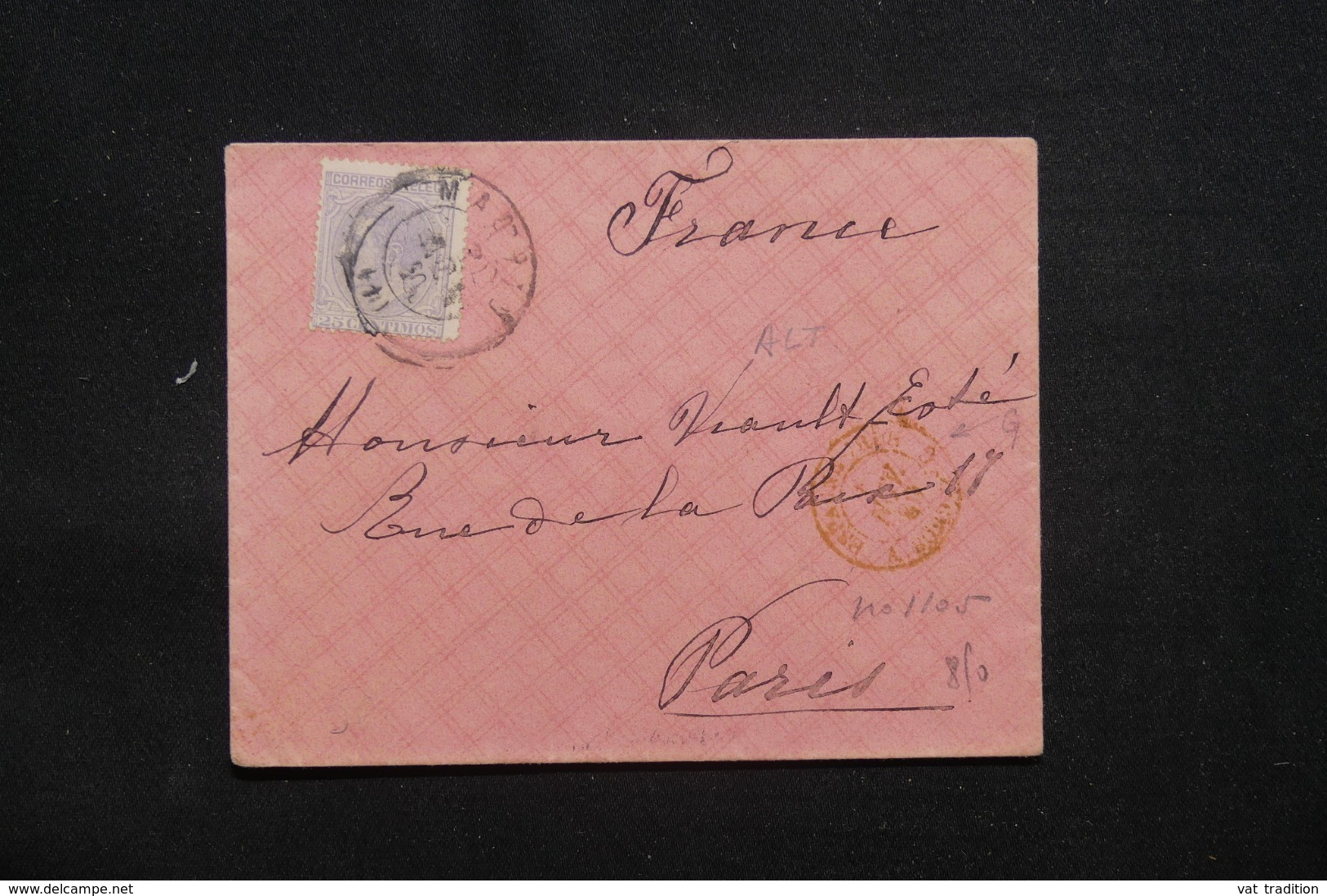 ESPAGNE - Enveloppe De Madrid Pour La France En 1880 - L 42313 - Cartas & Documentos