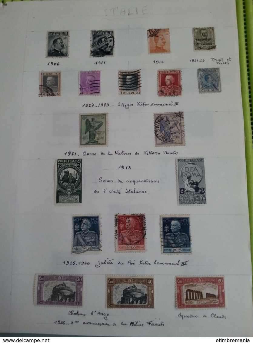 LOT N° E815 ITALIE Neufs* Ou Obl. Sur Page D'albums - Collezioni (in Album)