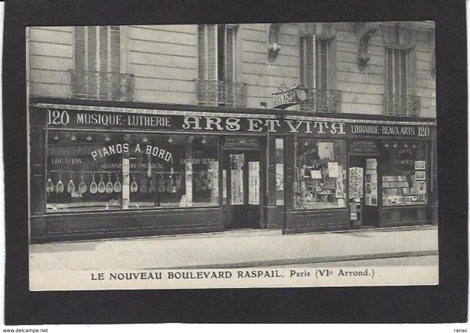 CPA Paris 75 Commerce Shop Devanture Magasin Musique Lutherie Non Circulé - Paris (06)