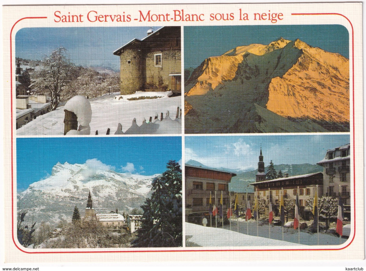 Saint-Gervais - Chateau, Coucher De Soleil Mt-Blanc, Le Station, Clochers Et Aiguilles De Warens   - (Haute-Savoie) - Saint-Gervais-les-Bains